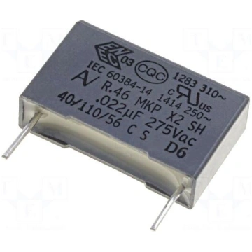Capacitor: polypropylene | X2 | 330nF | 15mm | ±20