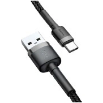 Baseus 1M Cafule 3A USB to Type-C cable - Melns - 