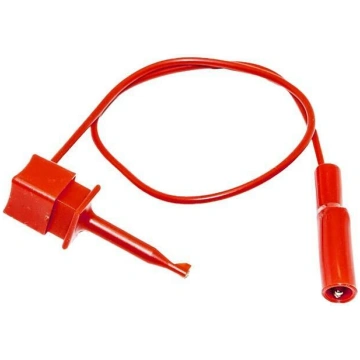 Test lead; 5A; clip-on hook probe,crocodile clip; 
