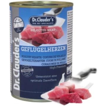 Dr. Clauders Poultry Hearts mitrā barība suņiem ar