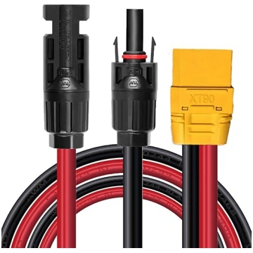 Saules kontaktdakša ar XT90 kabeli 10AWG saules uz