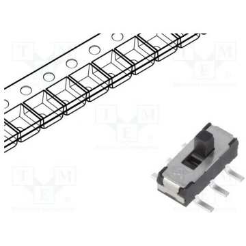 Switch: slide; Pos: 2; DPDT; 0.3A/6VDC; ON-ON; SMT