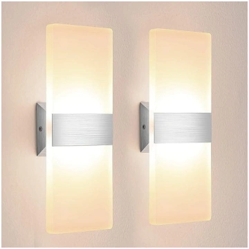 Lureshine Pack of 2 Wall Light Indoor 12 W Acrylic