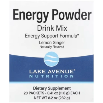 Lake Avenue Nutrition, Energy Powder Drink Mix wit