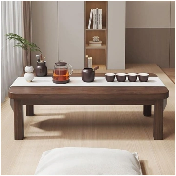 Solid Wood Coffee Table, Bamboo Bed Tray Foldable 