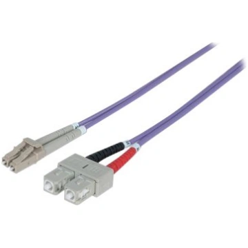 Intellinet Fiber Optic Patch Cable, OM4, LC/SC, 3m