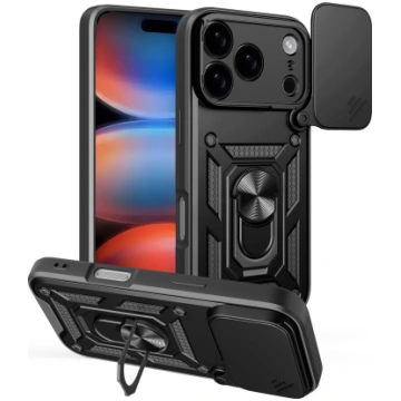 Hybrid Armor Camshield iPhone 17 Pro Case with Sta