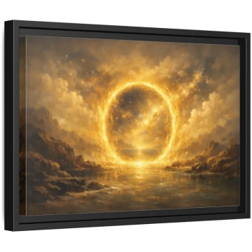 Science Fiction Celestial Ring Golden Glow - Frame