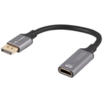 Displayport(M)-HDMI(F)4K adapter on a 20cm silver 