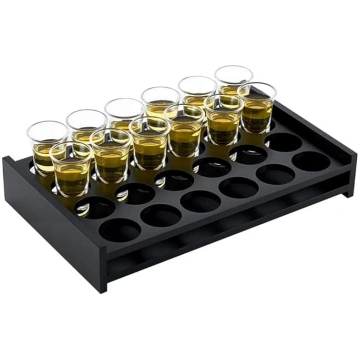 peacoblue Shot Glasses Serving Tray Tray Set for 2