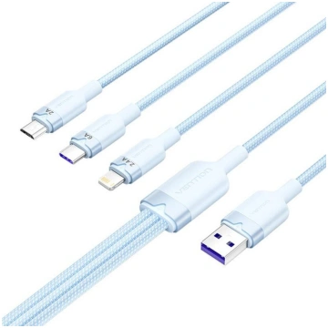Vention USB 2.0 A uz 3-in-1 6A kabelis CTRLG 1.5M,