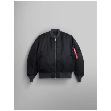1960S MA-1 BOMBER JACKET - BLACK / S