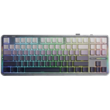 AULA Gasket F87 Gradient Grey SpaceCrystal RGB Key
