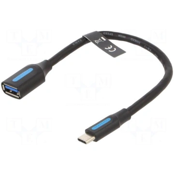 Cable | USB 3.0 | USB A socket,USB C plug | nickel