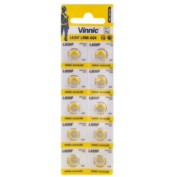 G4 baterijas Vinnic Alkaline LR626/SR626/377 iepak