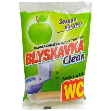 BLYSKAVKA CLEAN Tualetes bloks Zaļais ābols, 37 g