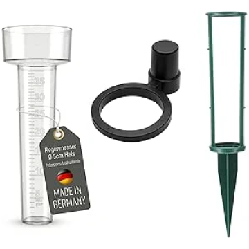 Lantelme Transparent Rain Gauge with Ground Spike 