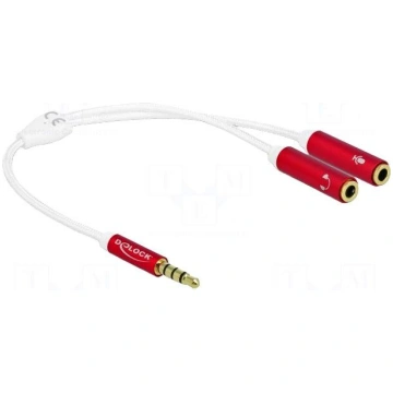 Cable | Jack 3.5mm 4pin socket x2,Jack 3,5mm 4pin 
