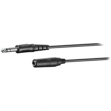 Cable; Jack 6,3mm 3pin plug,Jack 6,3mm socket; 5m;