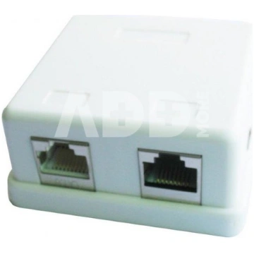 Gembird Two jack surface mount box with 2 CAT5e