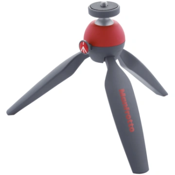 Statīvs ar galvu, Manfrotto, PIXI MINI TRIPOD RED,