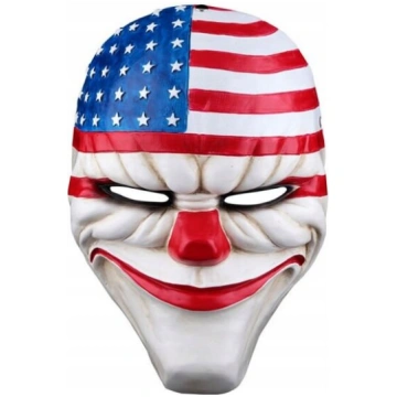 Payday Dallas maska, balta/sarkana/zila