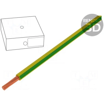 Wire | H07V-K | stranded | Cu | 16mm2 | yellow-gre