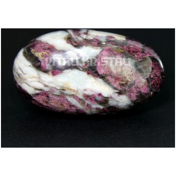 Turmalīns rozā rubelīts kvarcā slīpēts palm stone 