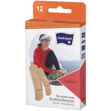 MATOPAT CLASSIC plāksteri MIX, 12 gab. Higienaspre