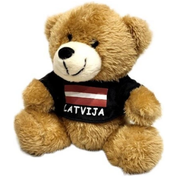 Plīša lācītis ar Latvijas simboliku (12 cm) 514202