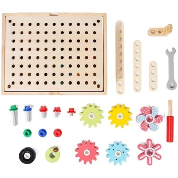 kdkskss Bērnu Gear Puzzle spēle, koka griešanās sp