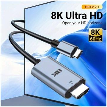 1gab Type-C uz HDMI 2.1 Kabelis 8K Adapteris Nav n