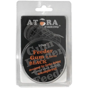 Fīdera gumija Atora (70-099) 10m 0.8mm (melna)