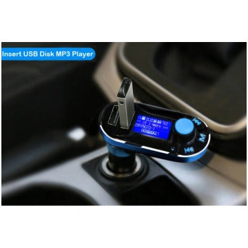 Bluetooth transmiteris Blue/Black 2 in1 charger