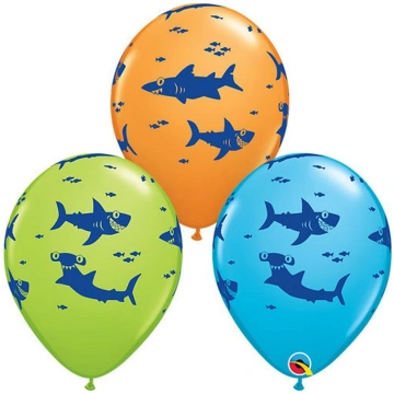 28 cm lateksa balons "Haizivs" - 1 gb. Qualatex 97