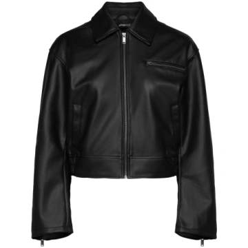 Gina Tricot - Distressed Pu Bomber - izmērs XL