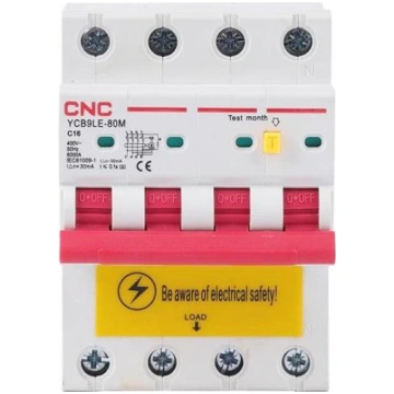 Residual Current Breaker with Over-Current, 4P, 16