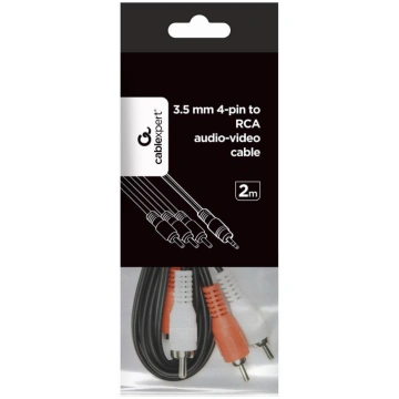 CABLE AUDIO 3.5MM 4PIN TO 3RCA/AV 2M CCA-4P2R-2M G