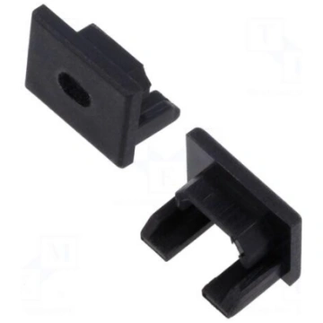 Cap for LED profiles | black | PDS-4-PLUS | with h