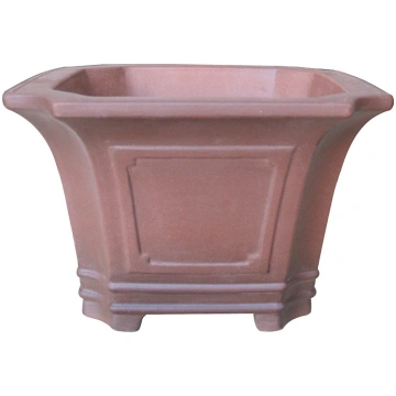 9" Flared Unglazed Indented Corner Semi-Cascade Bo