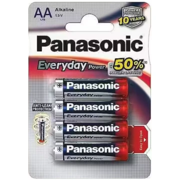 Baterijas PANASONIC Everyday LR6EP, AA, 4gab