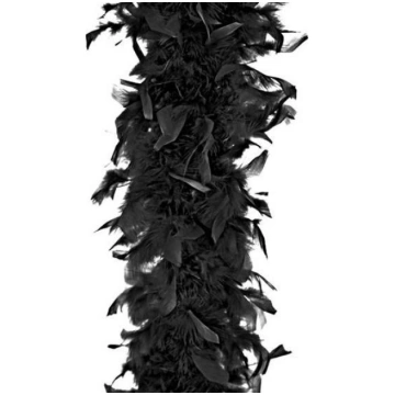 Party Deco Szal boa czarny 180 cm uniwersalny 5901