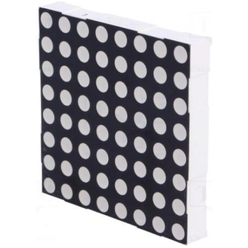 Display: LED | matrix | 8x8 | red | 6÷12mcd | cath