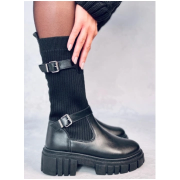 Garie zābaki RHEA BLACK obuwie damskie