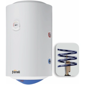 Kombi.boiler. 80 l vertikalais Calypso MT 2 spirāl