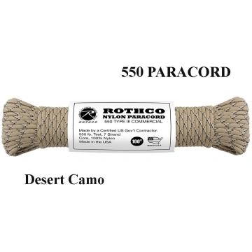 Vads 550 Paracord 30 m Desert camo . Rothco