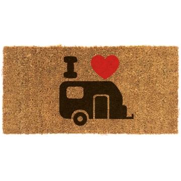 Coconut mat 50x25cm - with "Caravan" print