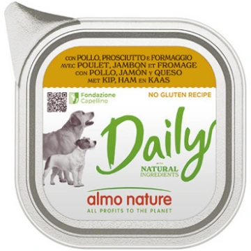 Almo Nature Daily Dog vista, šķinķis, siers 100 g 