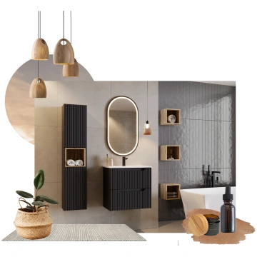 Galda virsma 60 cm NOVA BLACK B 89-60 COMAD