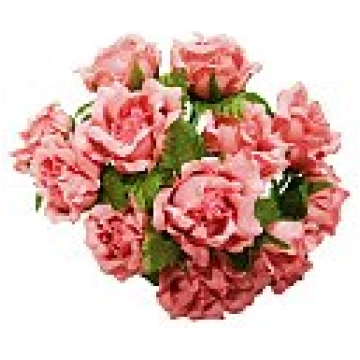 Dekoratīvie auduma ziedi "Tea-Rose", D: 24 mm, old